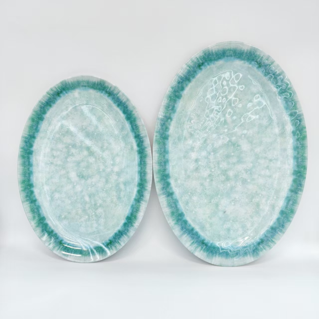 密胺外贸椭圆形鱼盘餐盘酒店餐厅加厚仿瓷耐摔批发16寸大鱼盘长款详情2