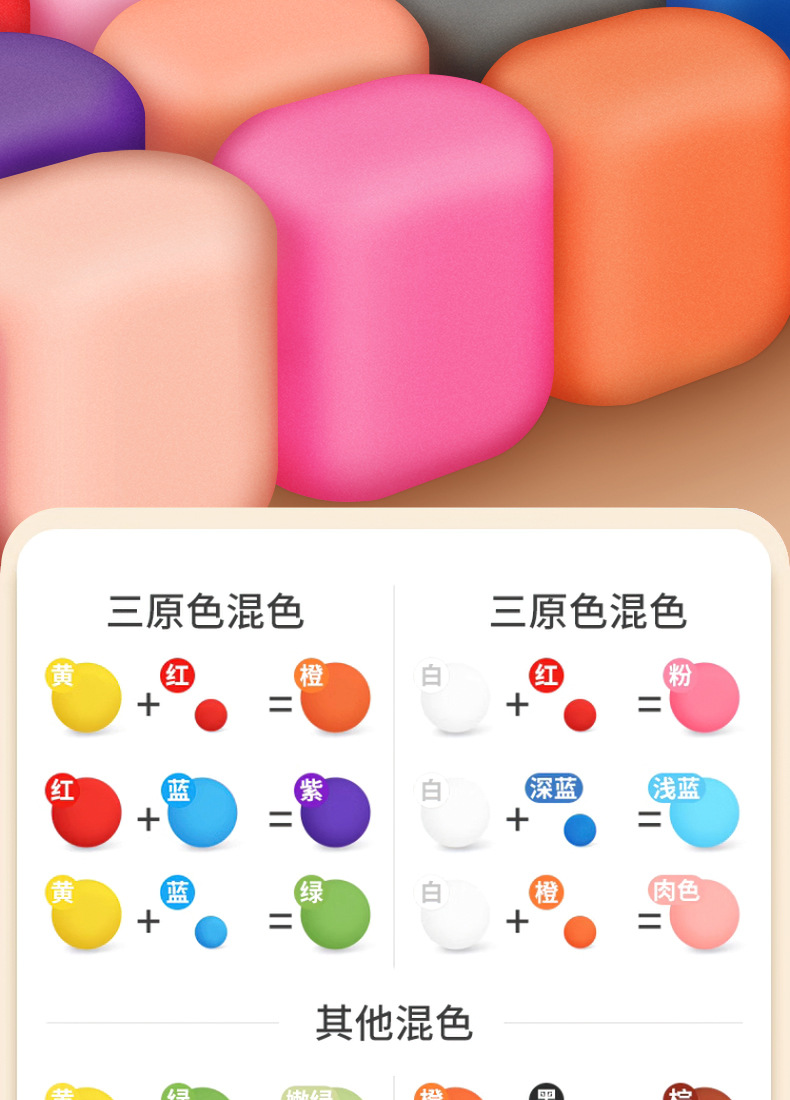 超轻粘土儿童橡皮泥幼儿园手工diy黏土环保安全无味黏土批发详情6