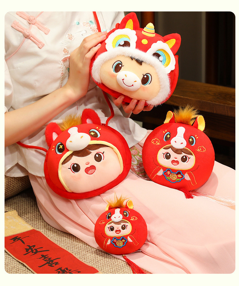 The 2026 Year of the Horse mascot, Fuwa, Reunion Horse doll, zodiac horse plush toy, small pendant, year-end party gift pic 10