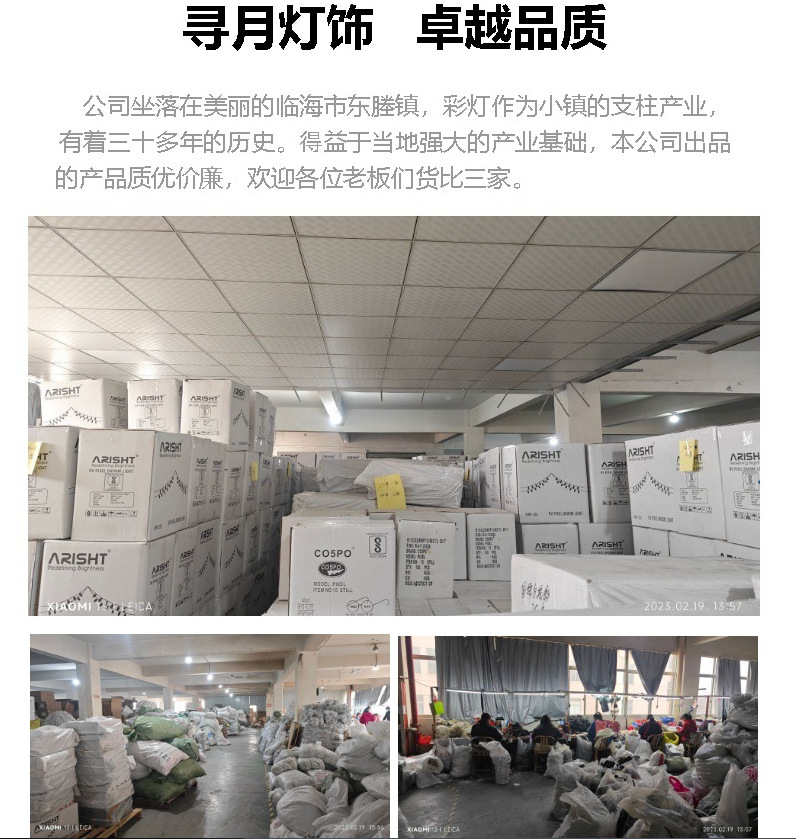 新年跨境新款led灯串满天星带闪功能防水电池盒裸灯圣诞节日户外详情17