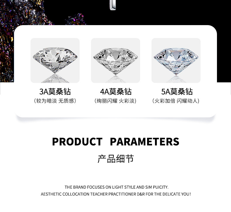 Zhuoheng Select S925 All-silver dynamic Moissanite key Necklace Yellow Crown Non-allergic Heart ins Style Key Pendant pic 11