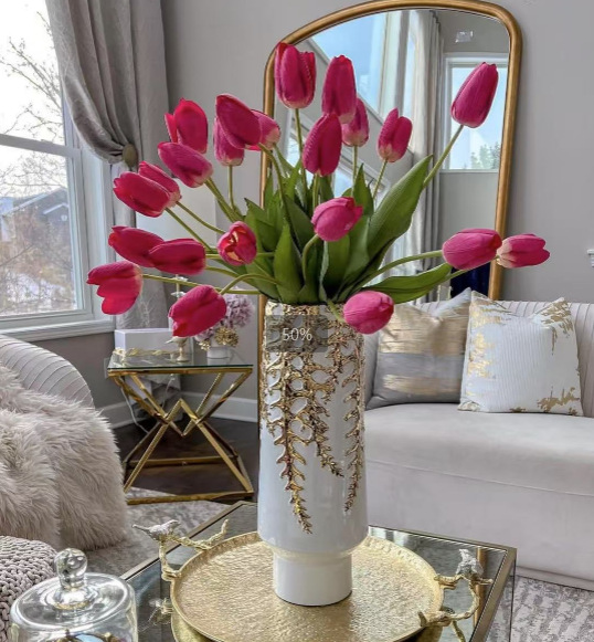 Nordic creative ceramic vases, rotating aesthetic ornaments, high-end living room entrance hall tabletop, dining table, dried flower decorations pic 8