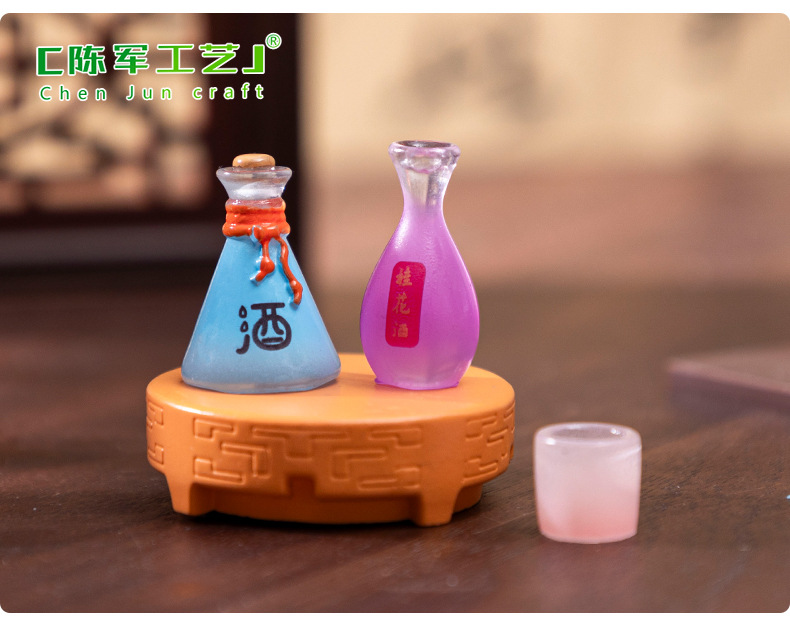 Creative peach blossom wine tray Series, dollhouse diy decorative hanging accessories, micro-landscape ecological bottle small ornaments pic 11