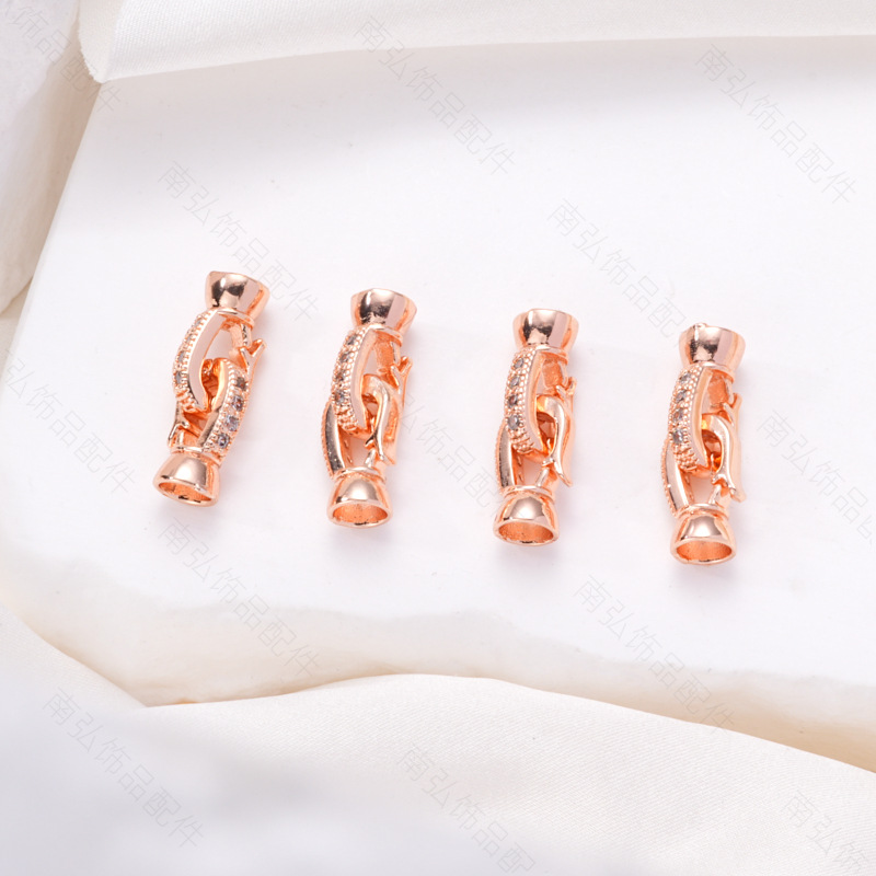 珍珠项链扣头镶锆喇叭扣万能扣收尾扣手链扣毛衣链diy珠宝配件详情16