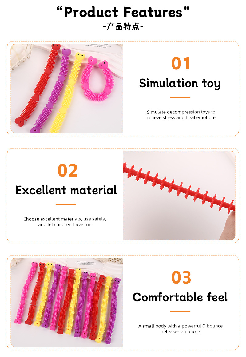 New cartoon cute bear animal cheerleading bracelet, a fun and stress-relieving noodle stretching toy pic 9