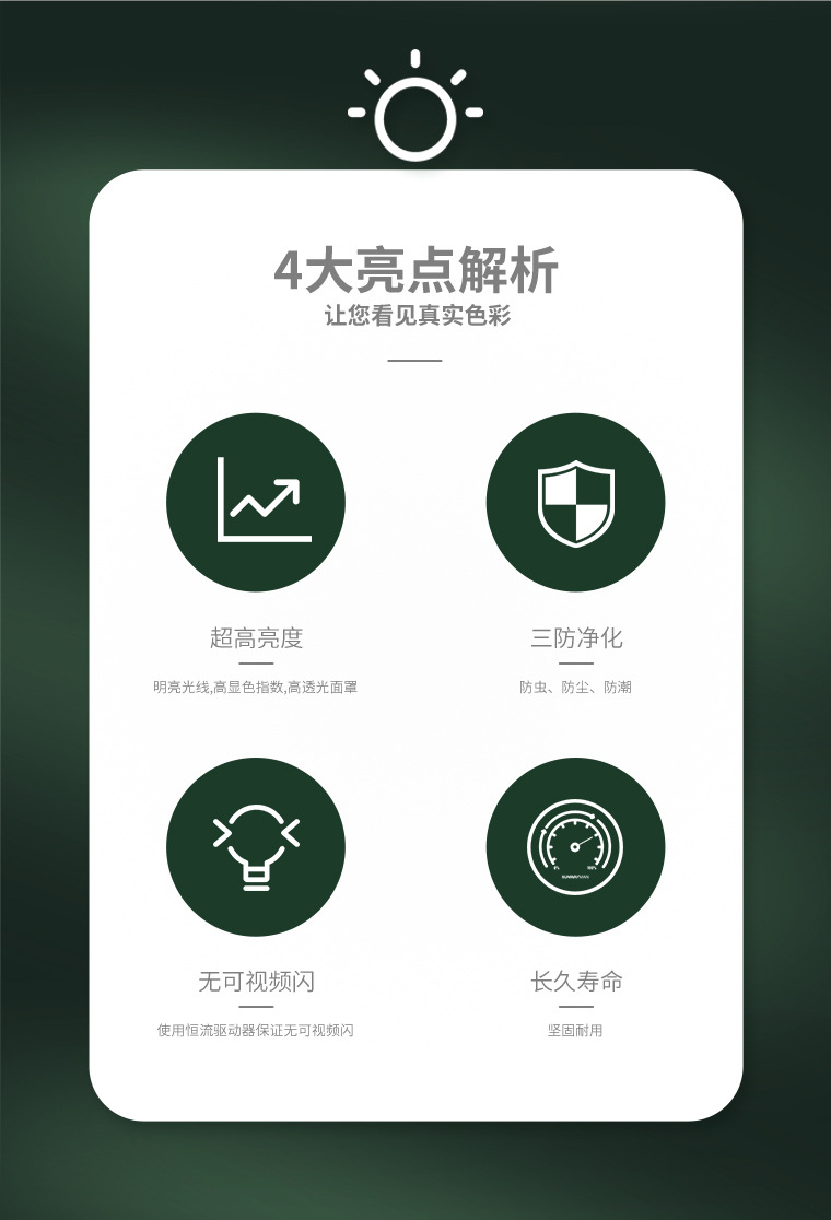 跨境防尘净化灯t8一体灯1米2支架灯长条日光灯led一体化支架灯详情4