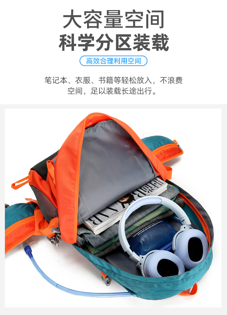 新款外贸登山包防泼水野营徒步包大容量户外休闲运动骑行包双肩包详情7