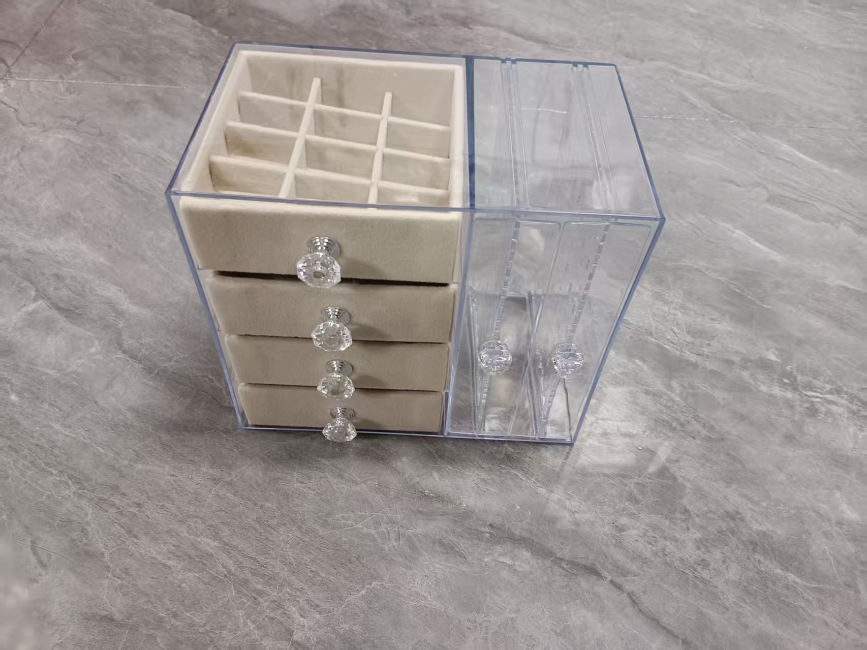 Jewelry storage box, earrings, necklaces, rings, hair accessories, ear clips, high-end and exquisite multi-layer anti-oxidation display rack pic 4