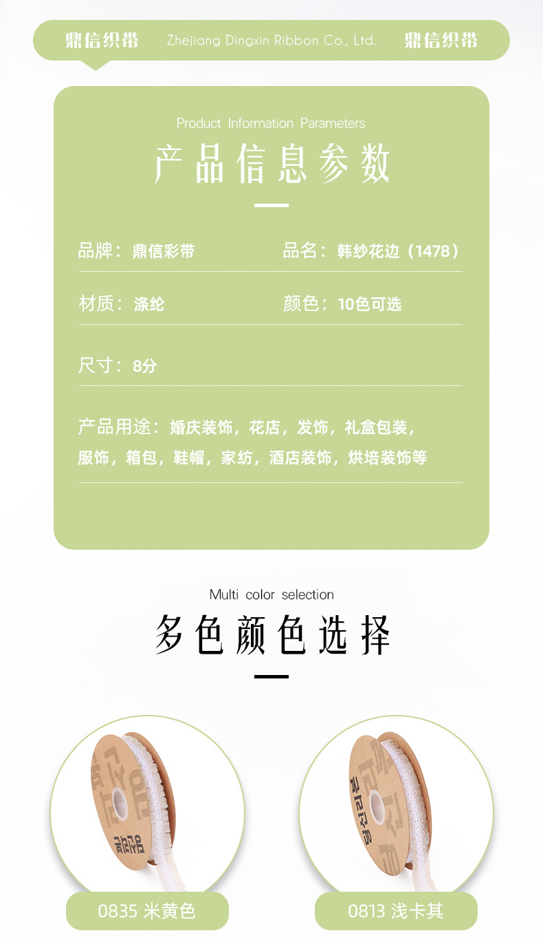 鼎信韩纱打折蕾丝花边 手工diy玩具娃娃服装辅料双层雪纱褶皱花边详情3