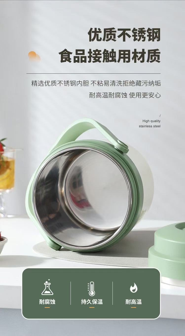 优选不锈钢双层保温饭盒便携提锅学生上班族保鲜保温桶批发多用饭盒详情3