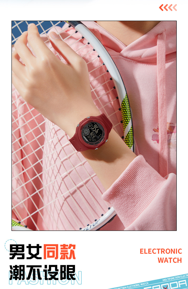 HANSHI electronic watch, multi-functional outdoor sports waterproof watch for teenagers and students, diving watch pic 4