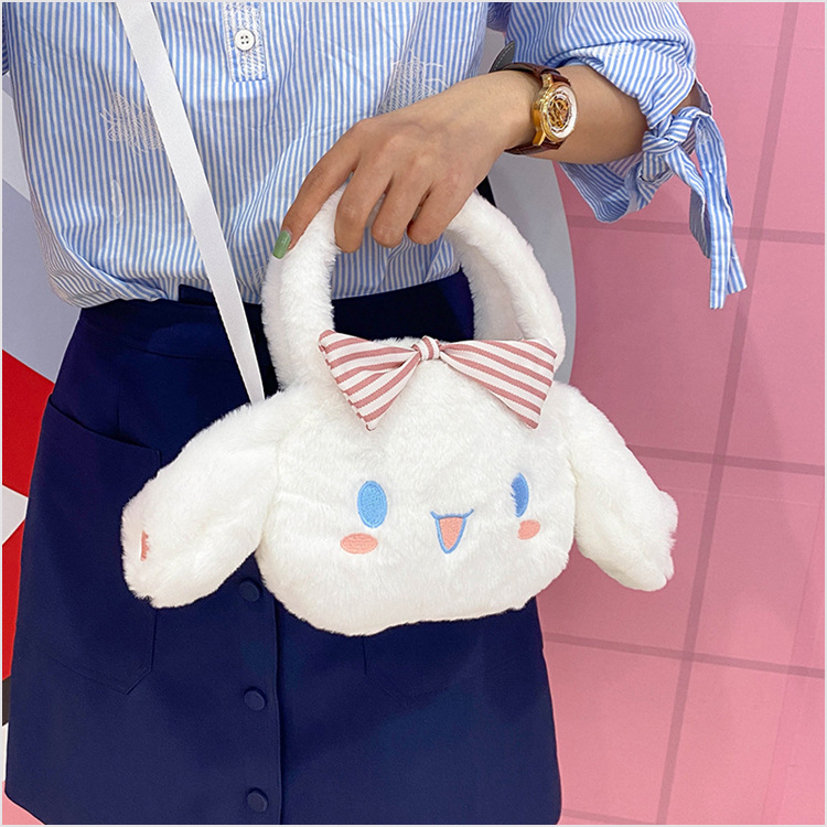 Japanese-style Instagram cute puppy cartoon plush bag, Korean-style soft girl single-shoulder crossbody bag, furry handbag pic 15