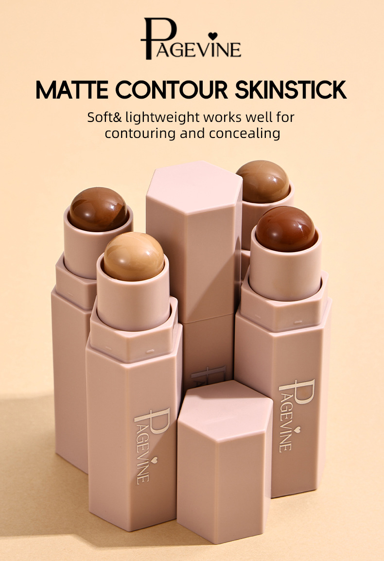 跨境爆款PAGE VINE 百变柔雾塑颜棒修容棒哑光自然修容棒7.1g外贸详情2