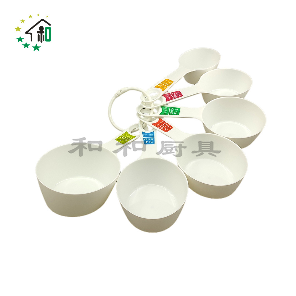 工厂供应彩色塑料量杯量奶粉勺六件套烘焙工具DIY厨房量勺量杯套装多功能家用详情14