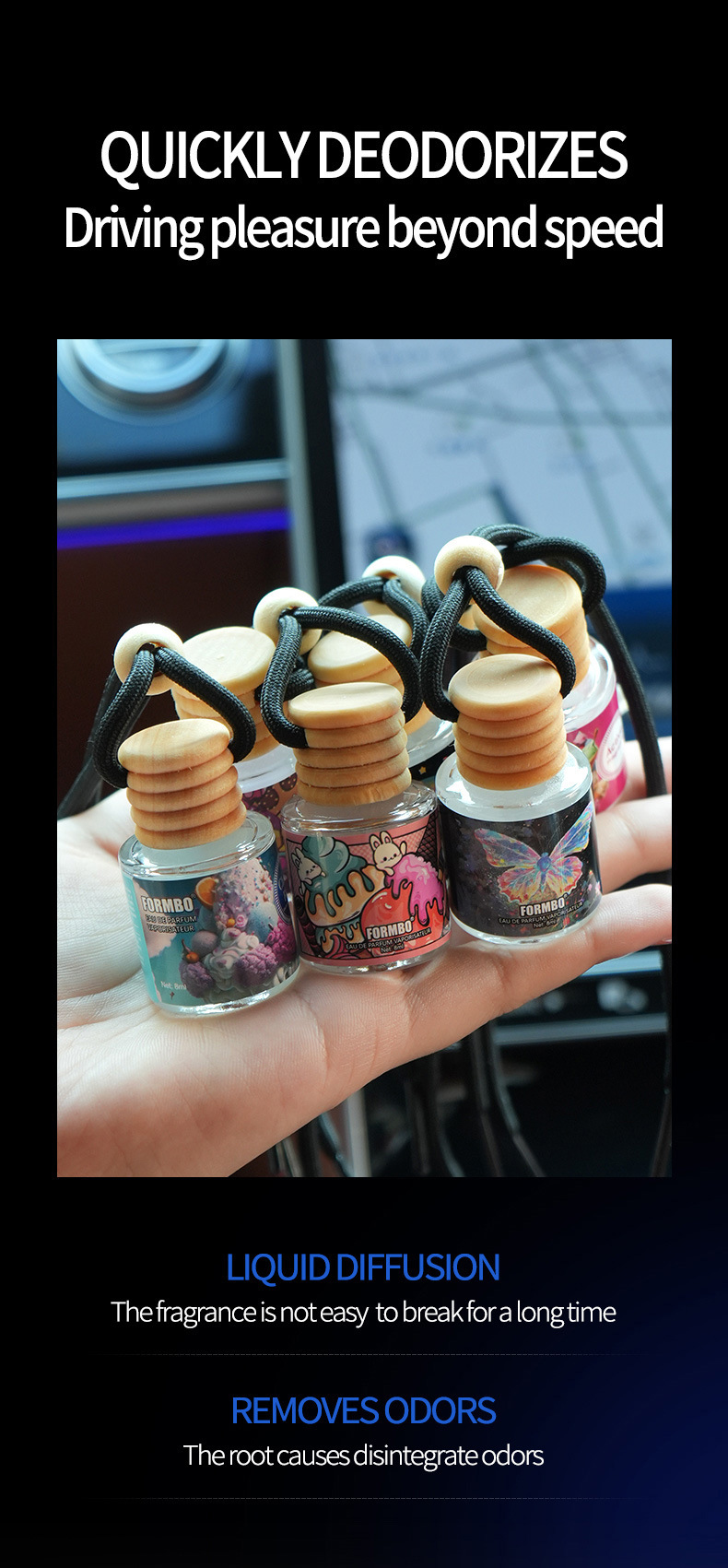 【 Cross-border Exclusive 】FORMBO Car Aroma Diffuser, Special Aroma Diffuser for Car Accessories, Deodorizing and long-lasting fragrance wholesale pic 3