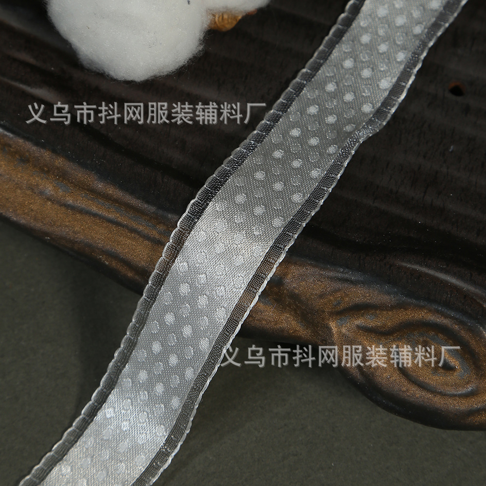 Korean style 2.6cm colorful polka dot ribbon gift box packaging decoration polyester ribbon diy bow hair accessory webband accessories pic 5