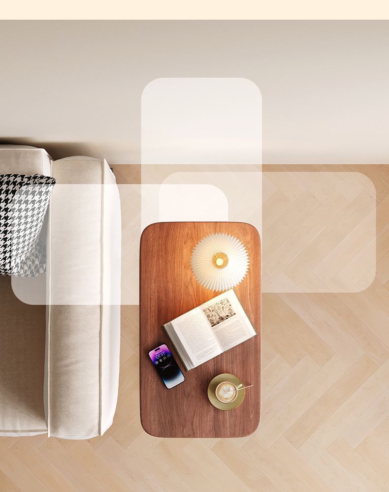 Household bedside, height-adjustable balcony storage rack, small coffee table, side table, mobile sofa, decorative items, bedside table, living room, bedroom pic 13