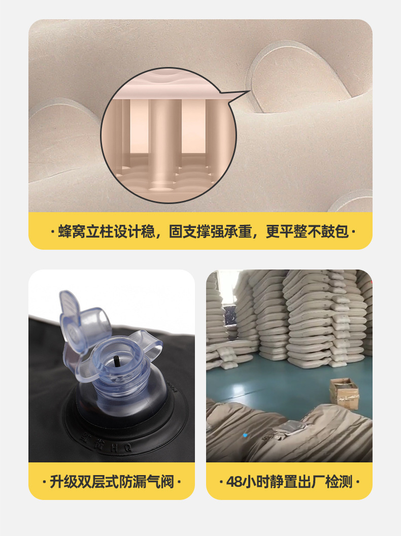 工厂车载充气床家用轿车后排用充气垫床户外植绒车用充气床批发详情12