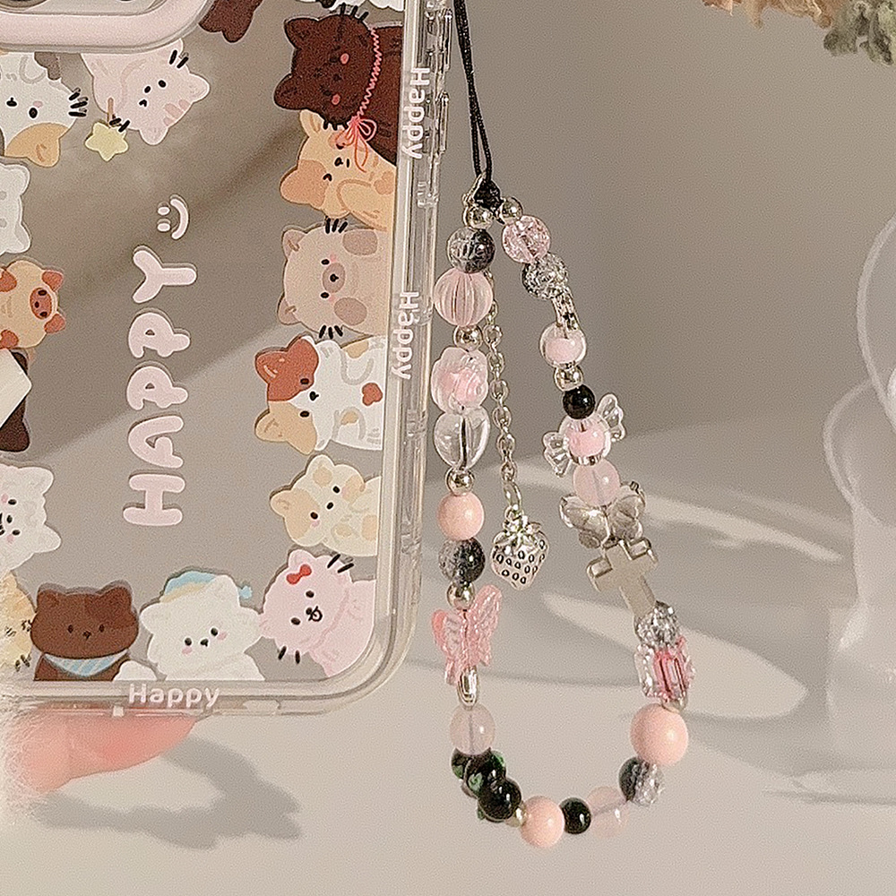 链条手机壳挂绳适用苹果/华为便携手腕带绳个性ins风甜酷挂件详情6