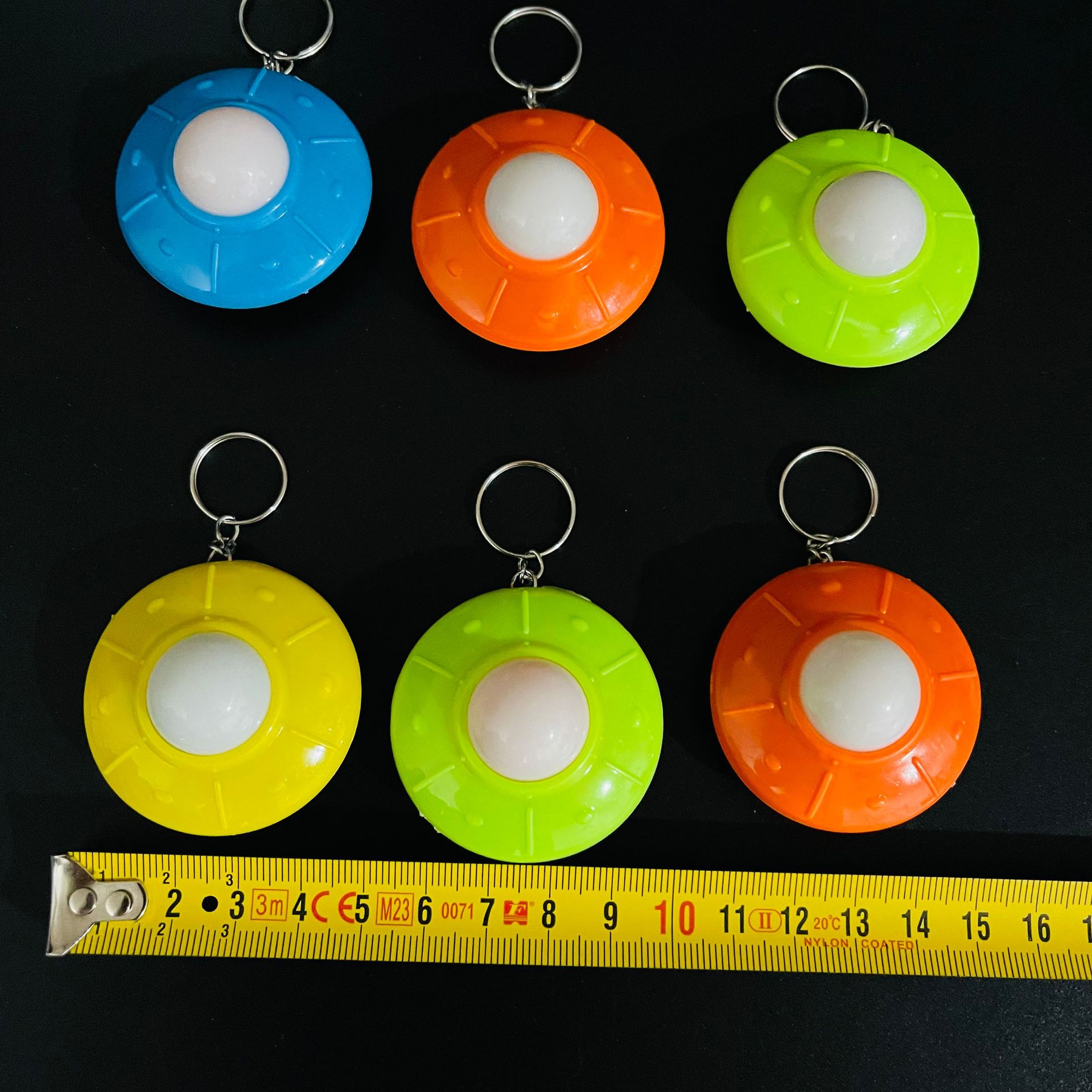 【 Zone 1-11 】 UFO keychain Light 12/ pack 2400/ piece UFO double flash Light Luminous Light, hanging double flash light keychain bag pendant 1 yuan store wholesale supply pic 4