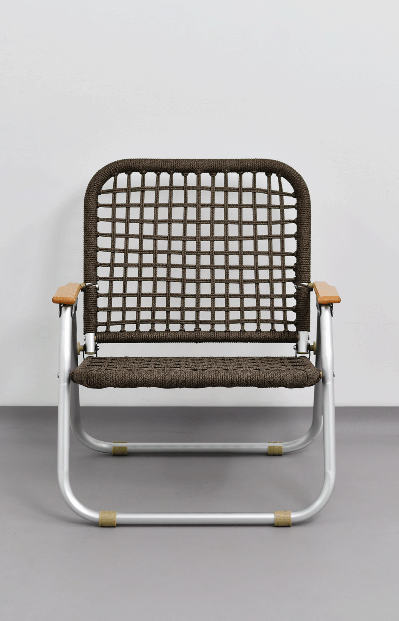 YEZHULIN铝合金编绳单人椅定制带扶手民宿休闲椅定制折叠椅定详情19