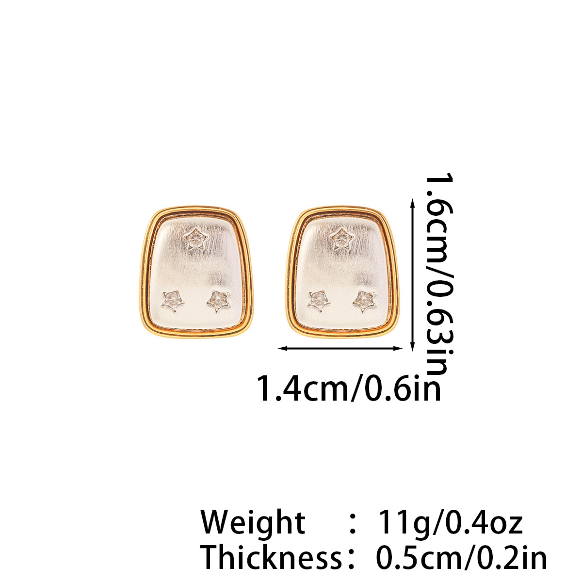 Nasha cross-border copper-plated bright silver brushed diamond-encrusted stud earrings for women, Korean style fashionable design stud earrings, cool and stylish for women pic 2