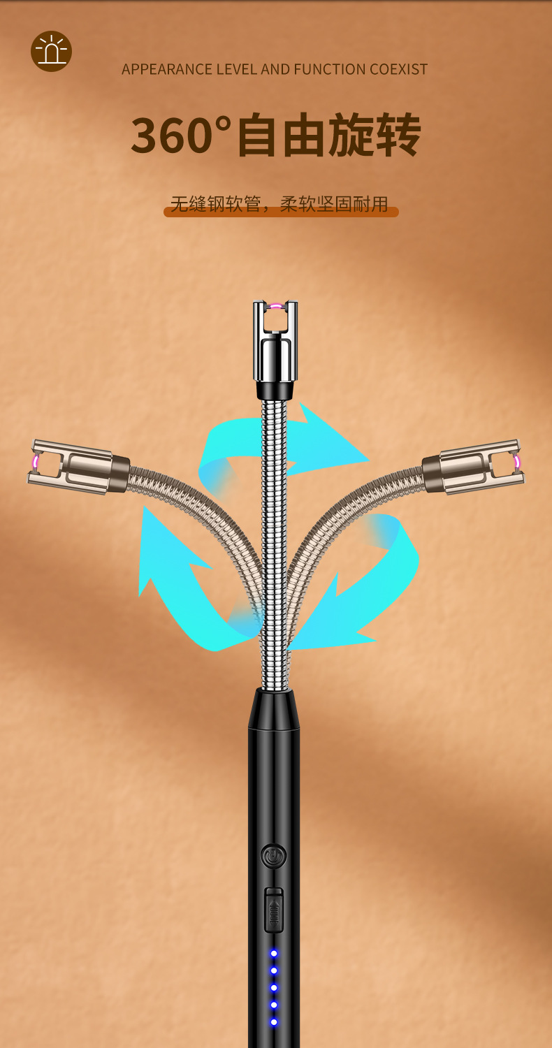 厨房创意防风脉冲点火器USB电子点火充电电弧点火器煤气灶点火器详情6