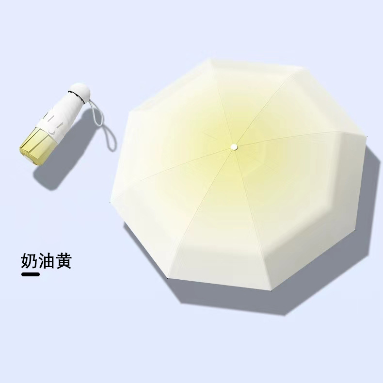 工厂新款五折伞渐变系胶囊伞太阳伞遮阳伞防紫外线小巧便携防晒伞详情34