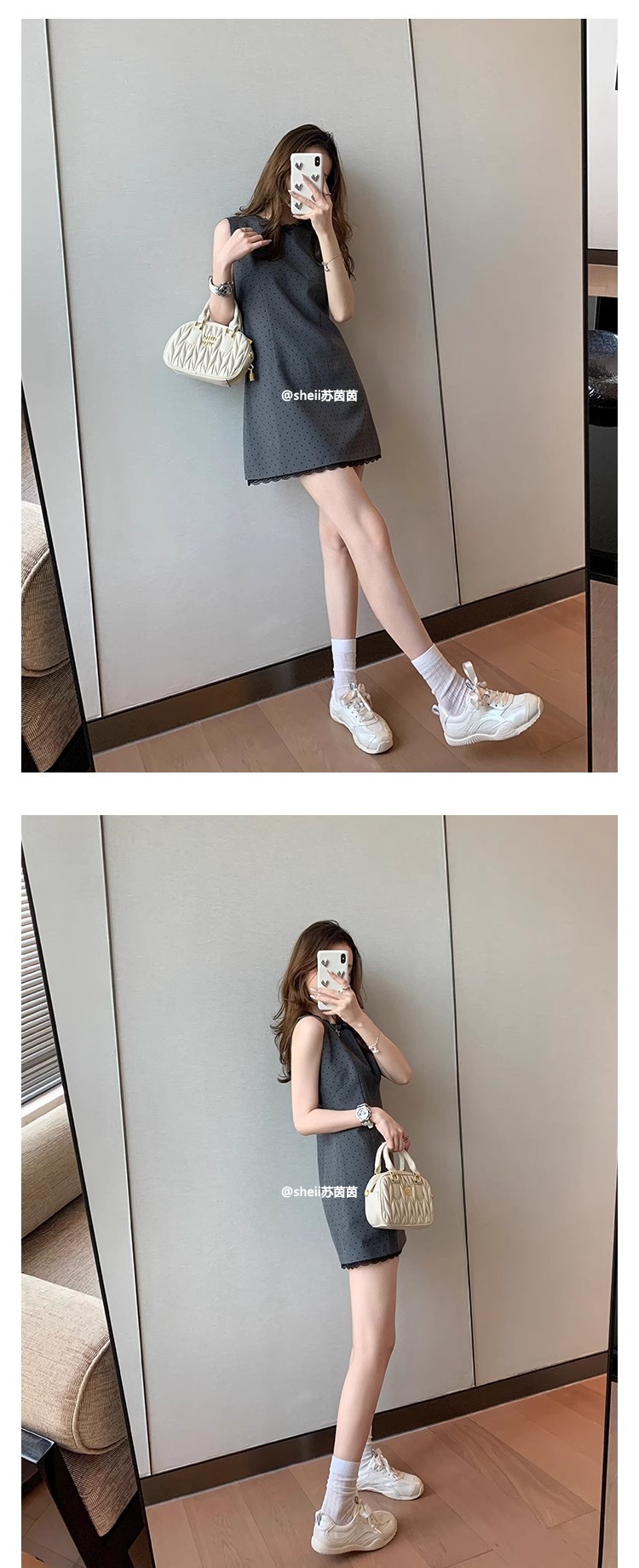 苏茵茵同款 舒芙蕾~华夫网面透气芭蕾运动休闲鞋女德训阿甘鞋详情6