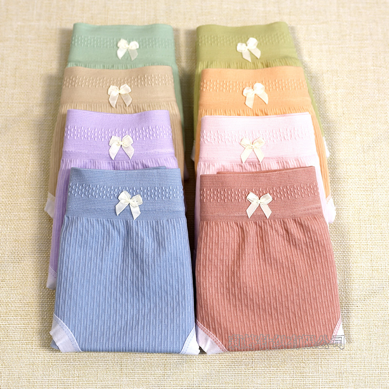 8条装云朵女士内裤中高腰无痕透气抗菌纯棉裆女生式三角内裤批发详情11