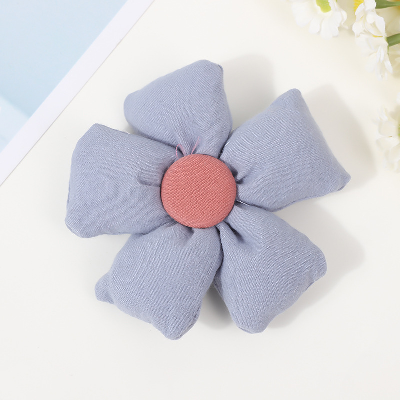 布艺彩色花朵辅料五瓣花个性潮袜子包包配饰头饰配件详情9