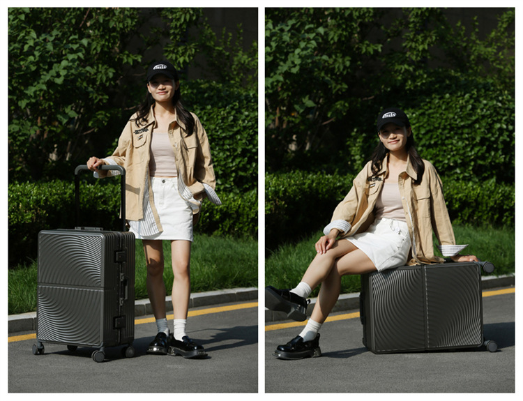 宽拉杆铝框行李箱万向轮大容量20寸24可登机密码箱旅行箱时尚拉杆详情43