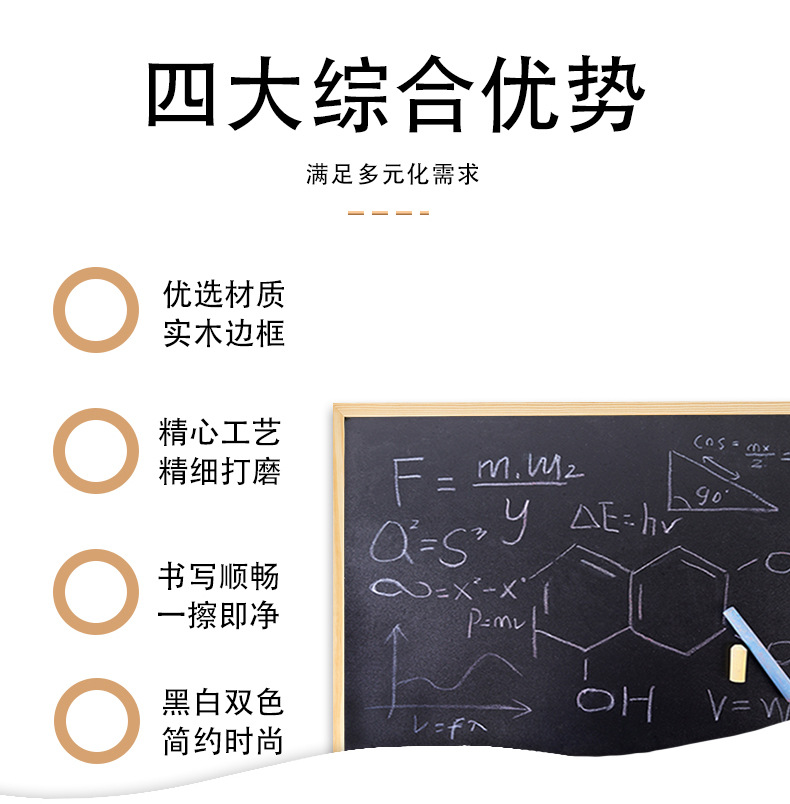 夜市酒吧广告促销留言展示挂式多功能桌面办公教学木质摆摊小黑板详情6
