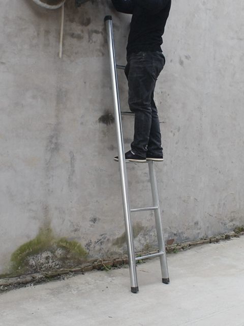 Ladder, household straight ladder, portable single-sided ladder, iron pipe engineering ladder, Mimi staircase, thickened and thickened single-sided ladder pic 6