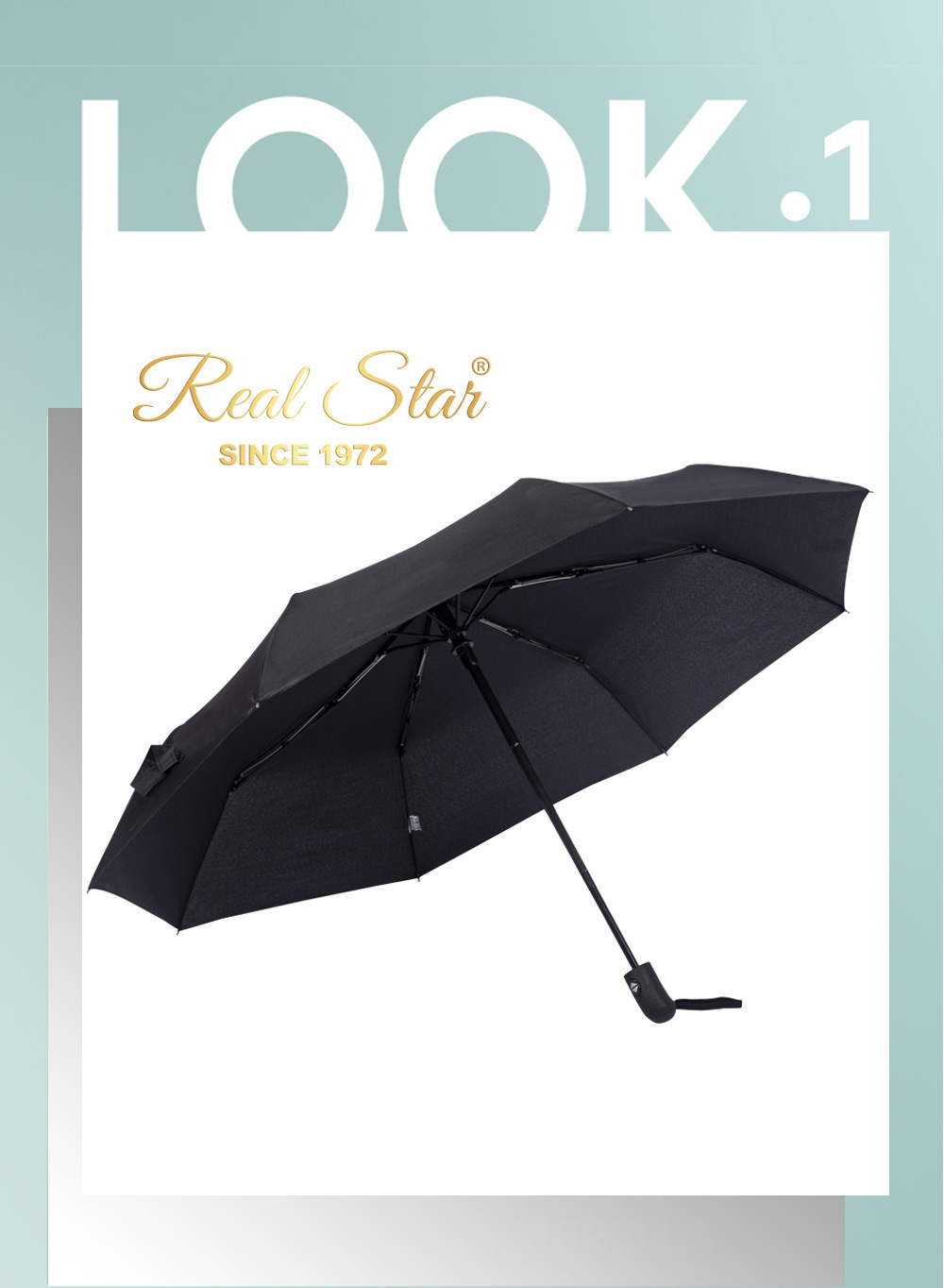 Black Spring fabric impact umbrellas and fiber folding umbrellas are now on sale for cross-border automatic umbrellas exported to Europe pic 12