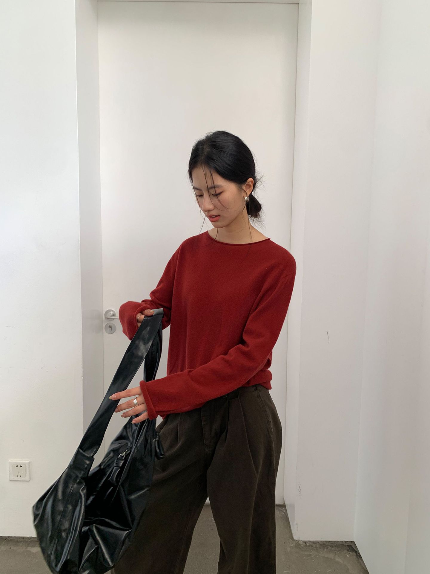 Korean-style seamless one-piece process round-neck pullover cotton and wool sweater, basic base layer for women a1183 in autumn and winter pic 103