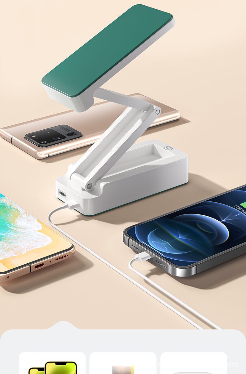 学生宿舍专用学习台灯大容量超长续航折叠收纳阅读台灯床头小夜灯详情6