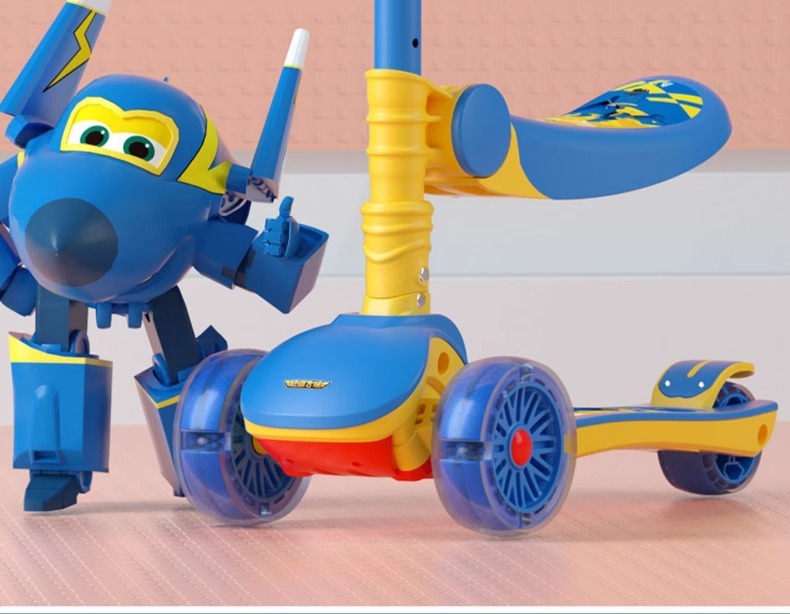 超级飞侠 三合一儿童滑板车1-6岁2宝宝3小孩单脚滑滑溜溜可坐骑滑详情12