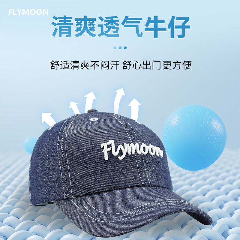 Denim baseball cap for women with a small head circumference, spring and summer Korean style, breathable and fashionable, face-enhancing, small sunshade outdoor cap factory wholesale pic 8