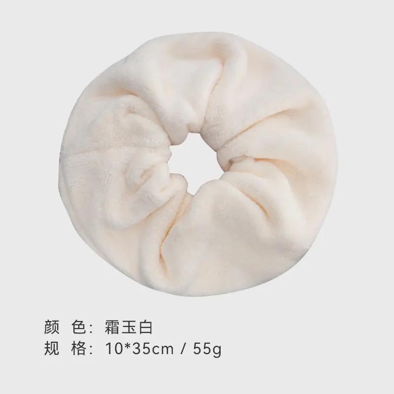 超大号干发毛巾发圈女强吸水毛绒发绳不伤发洗脸两用详情3