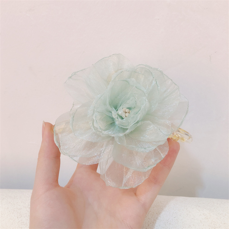The color is super spring-like ~ Vacation-style large flower hair clip, side clip, new 2024 bangs hair accessory for women pic 37