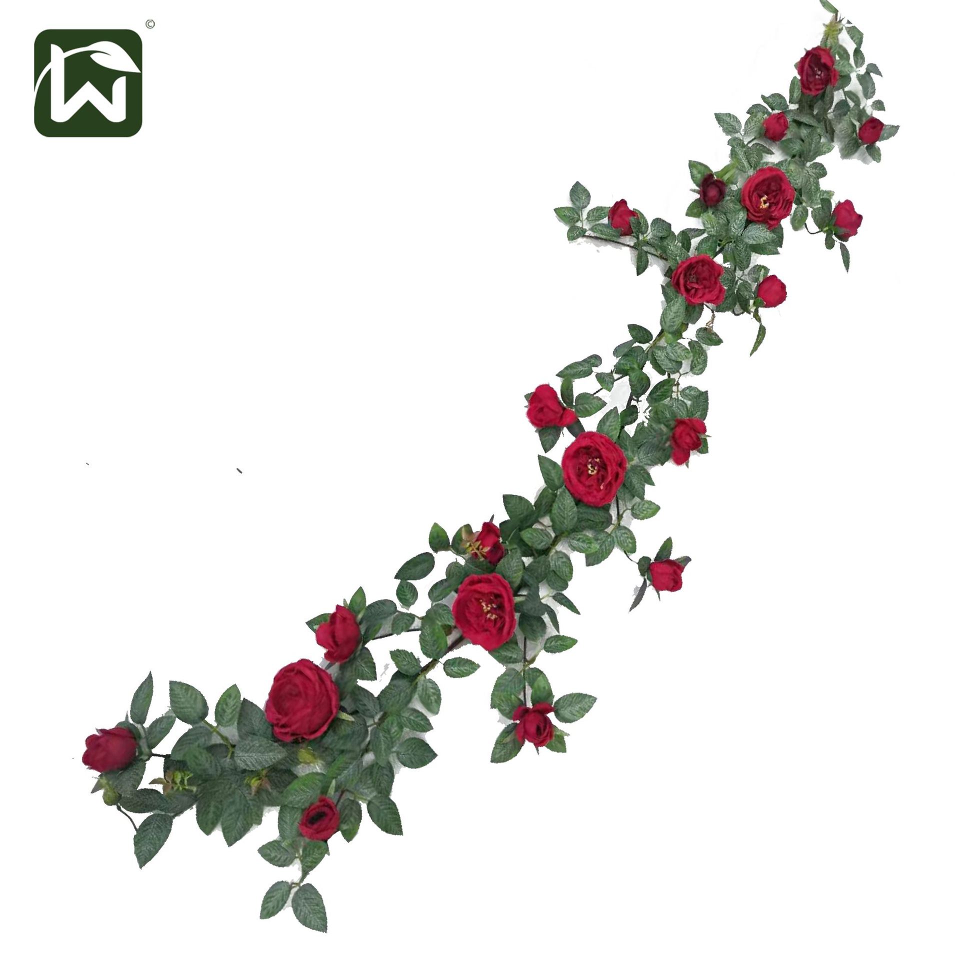 Wholesale of artificial rattan flower branches, plant flowers, vines, artificial flowers, atmosphere decoration items, plant leaves, ceiling decoration, and green plants pic 5