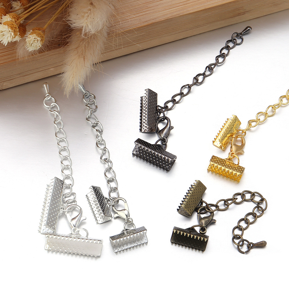 Horse clip buckle + lobster buckle, horse mouth clip, horse calf buckle, iron tail chain, 5cm long, lobster buckle 12mmdiy accessory pic 5