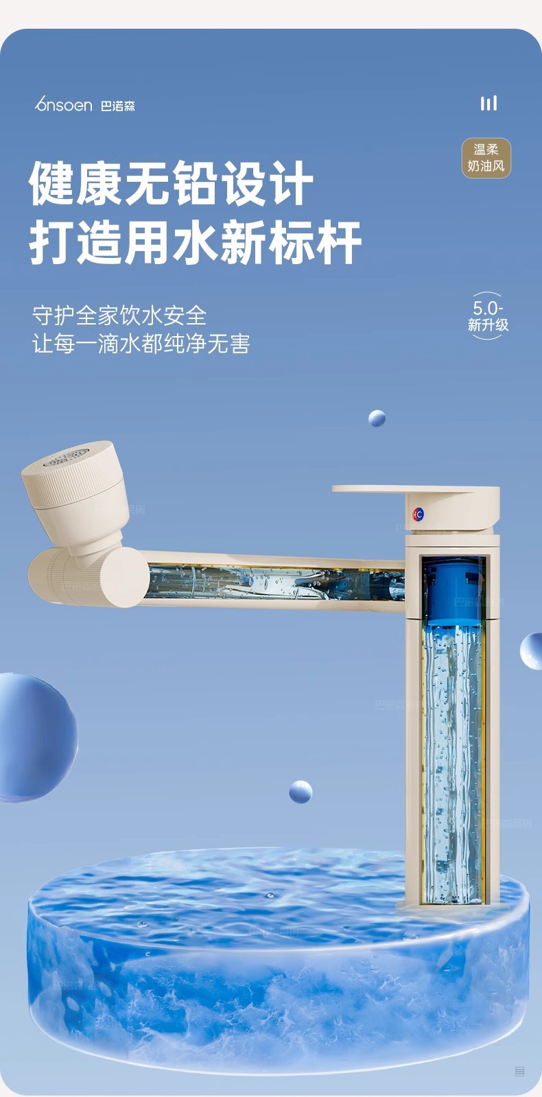 全铜面盆冷热水龙头两用洗手盆脸盆卫生间台盆加高万向多功能龙头详情16