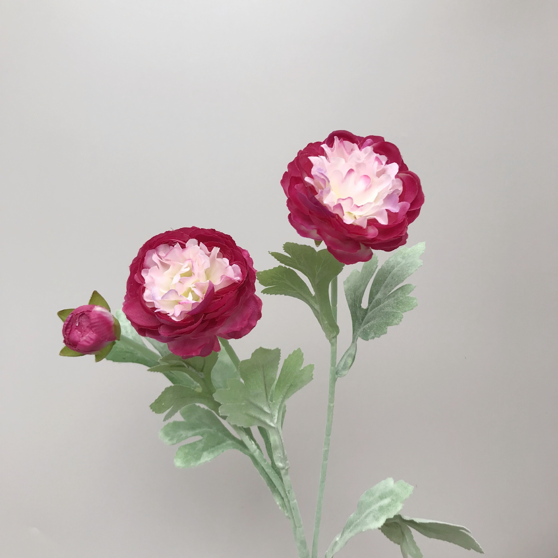 仿真花高级感逼3头洋牡丹露莲植绒场景布置家居装饰绢花批发假花详情7