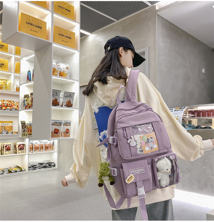 书包初中女生双肩包女痛包大容量小学生日系高中生背包中学生肩包详情9