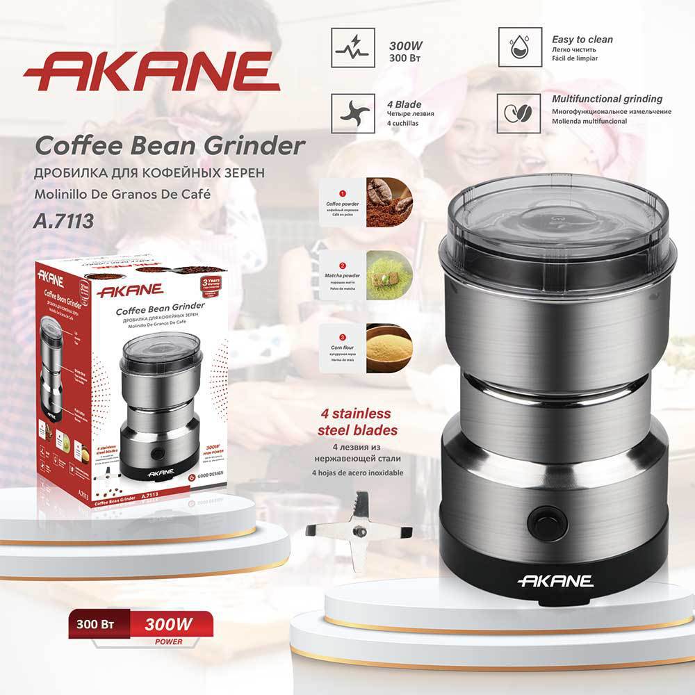 AKANE跨境欧规家用电动咖啡研磨机便携五谷杂粮干磨设备商用磨豆机食品饮料加工详情4