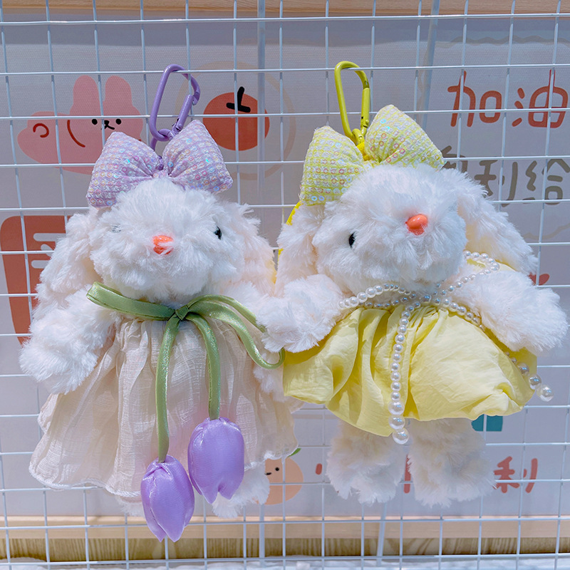 Wholesale of new flip-flop rabbit bag pendants, cartoon plush cute dolls, keychains, pendants and small gifts pic 14