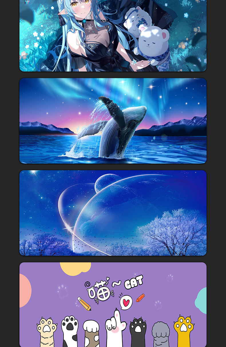 鼠标垫超大耐脏励志语言桌垫护腕加厚锁边键盘电脑办公桌垫批发详情10