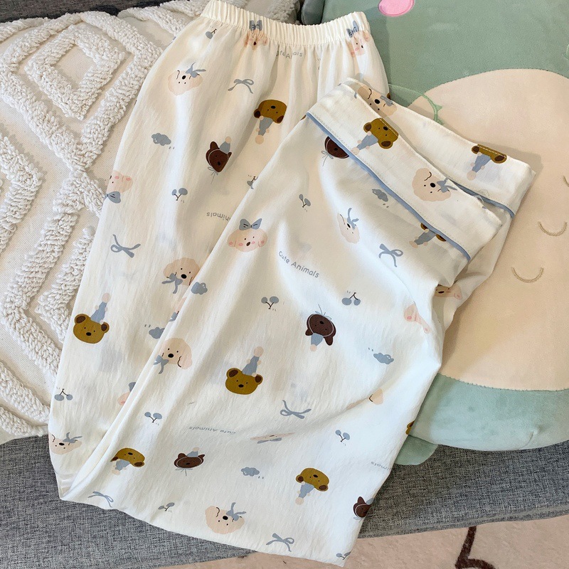 日系软萌小熊睡衣女短袖夏季可爱三件套家居服可外穿套装厂家批发详情8